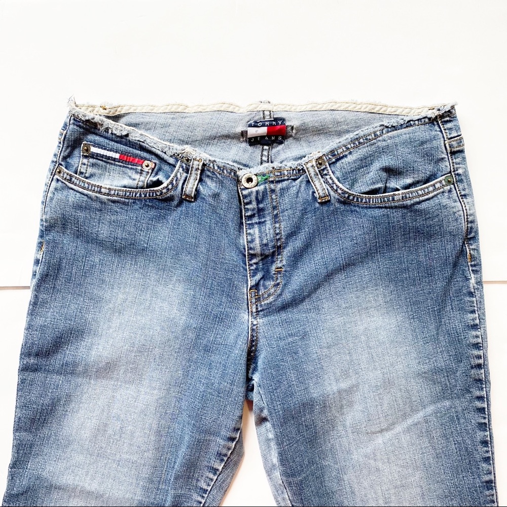 Raw waist CAPRI CROPPED MOM JEANS